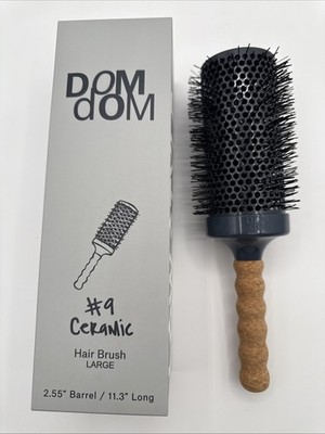 Dom Dom #9 Ceramic Round Brush Cork Handle Comfort Vented New! Free Shipping!