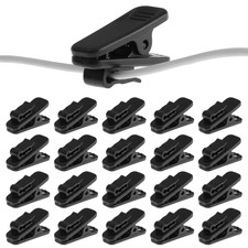 Clips for Earphone Wire, 24 Pack, Black  Headphone Mount Cable Clothing Clip, f