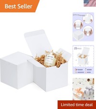 Gift Boxes 4x4x4 White Kraft 25 Pack Small Gift Boxes Party Favor Wedding