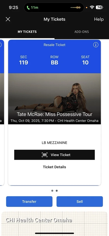 Boletos para conciertos de Tate McRae Omaha Ne 2 entradas Foto 2 de 2