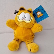 VTG 1981 DAKIN Garfield The Cat "HAPPY" Plush Stuffed Toy 9" NWT