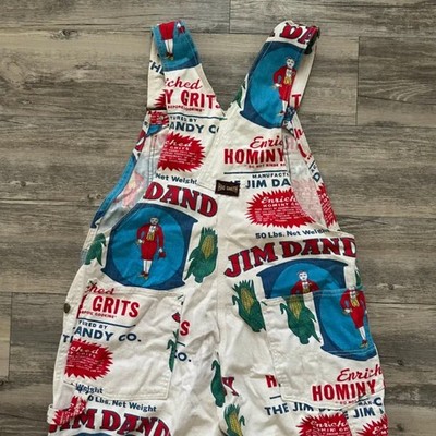 Vintage 50s 60s Big Smith Jim Dandy Hominy Grits All Over Print