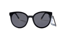 Foster Grant Trend Sunglasses 50773FGX001 FWG Black Round Frame, Black Lens