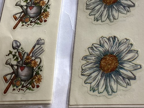 PSX Lot of Vintage 4 Packs Stickers. Seals ~1 Daisy~ 3 Garden Tools New 2001 - Picture 2 of 4