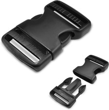 3Pcs 1-1/2" Plastic Buckles for Strap Replacement, Quick Side Release Buckles Ou