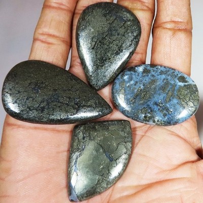Natürlicher MARCASITE Cabochon Lose Edelstein 267,05 Ct. (4 Stück Los) Mischform