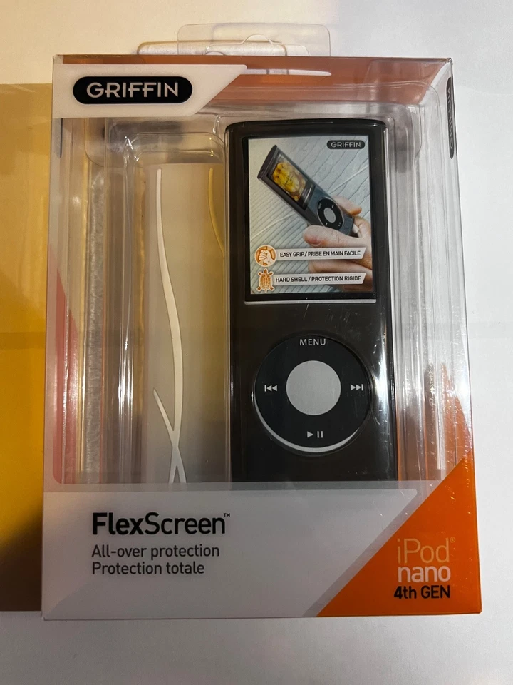 Protective Cover CLEAR HARD Case for 4th GEN iPod Nano Flex Black & White Bundle - Image 3 of 3