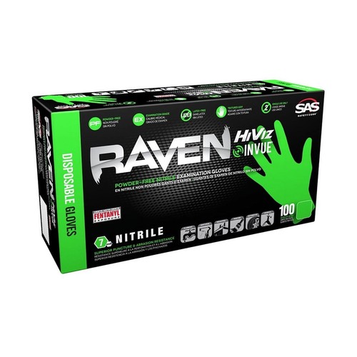 Bright Green Nitrile Gloves 100 Pack Powder Free Chemical Resistant Strong Grip - Picture 30 of 46