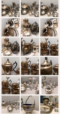 Silver Plated Box Of Mixed EPNS 1000 grams Bundle Including Teapots Sets