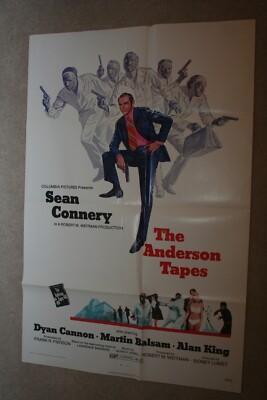 THE ANDERSON TAPES Orig. 1-Sheet Movie Poster 1971 Sean Connery Dyan Cannon