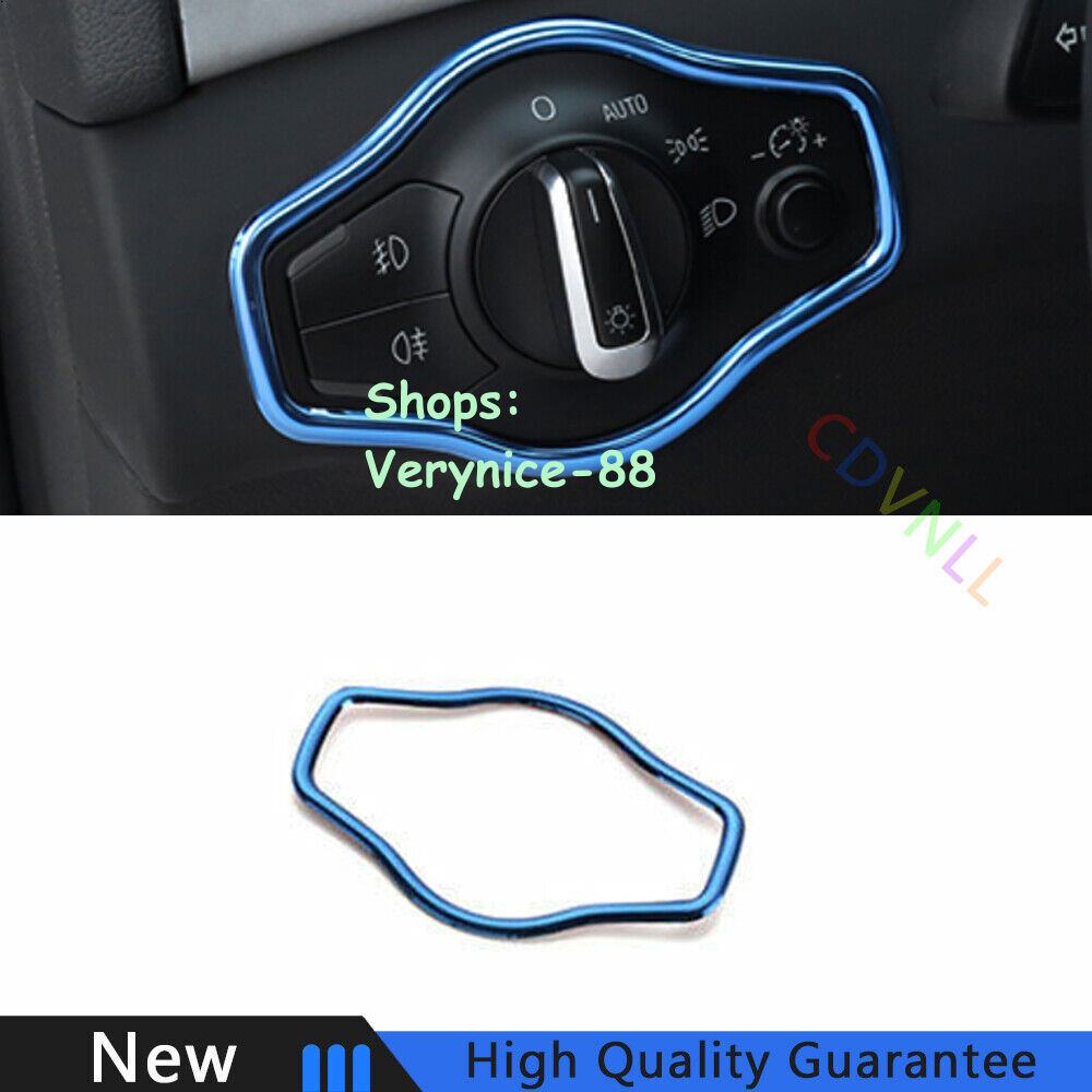 Fit For Audi A4 A5 2009-2016 Blue Steel Car Function Control Button Frame Trim