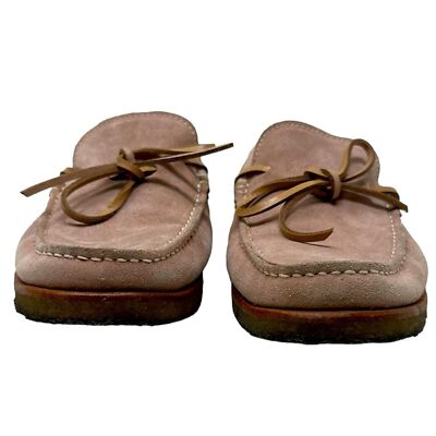 New Republic by Mark McNairy Leather Tie Taupe Pink Suede  display picture 2