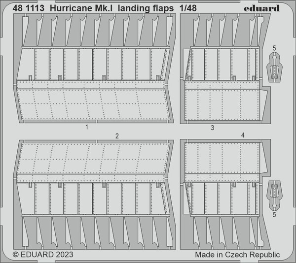 MW22 Eduard 481113 Hurricane Mk.I Landing Flaps 1/48 Pe Set For Hobby Boss-image