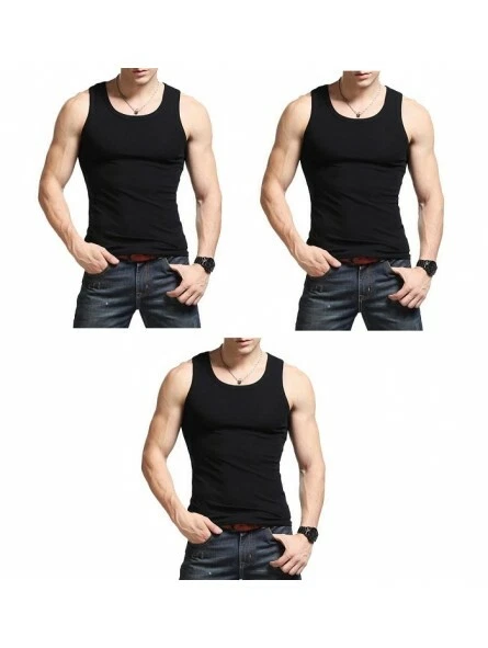 G.T.I. , Lot de 3 Débardeurs Marcel maillot de corps homme 100% coton - Photo 1/1