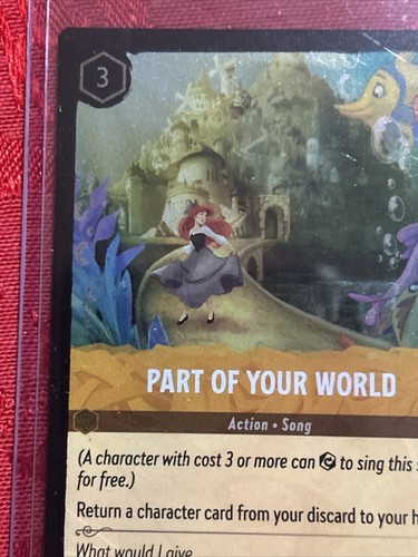 Disney Lorcana TCG Ariel Part Of Your World Action Song Pull To Sleeve - Picture 3 of 7