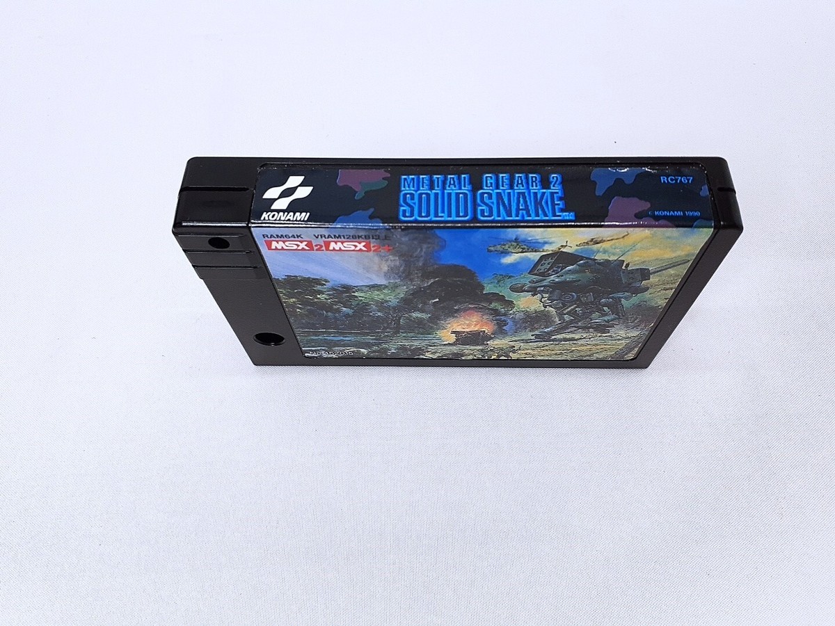 Metal Gear 2 Solid Snake MSX 2 Game Cartridge Konami Boxed Manual