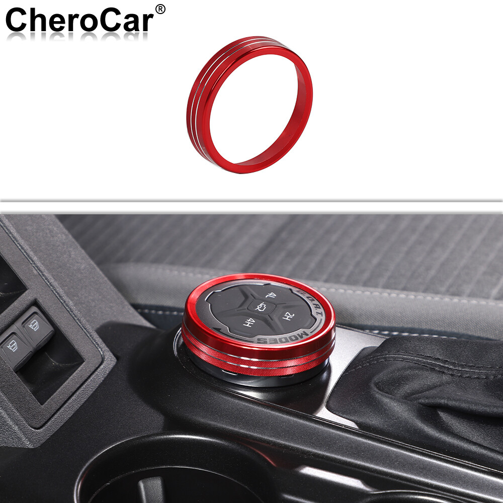 4WD Fourwheel Drive Knob Trim Cover Red for Ford Bronco 2021+ Aluminum