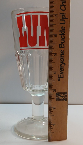 Vintage LUMS RESTAURANT großes Bier, Eisbecher, Milchshake Glas - schwer - Bild 2 von 9