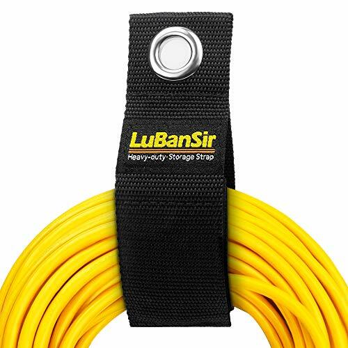 Extension Cord Holder Tie Strips,Heavy Duty Storage Straps with Hooks, 9 Pack-image
