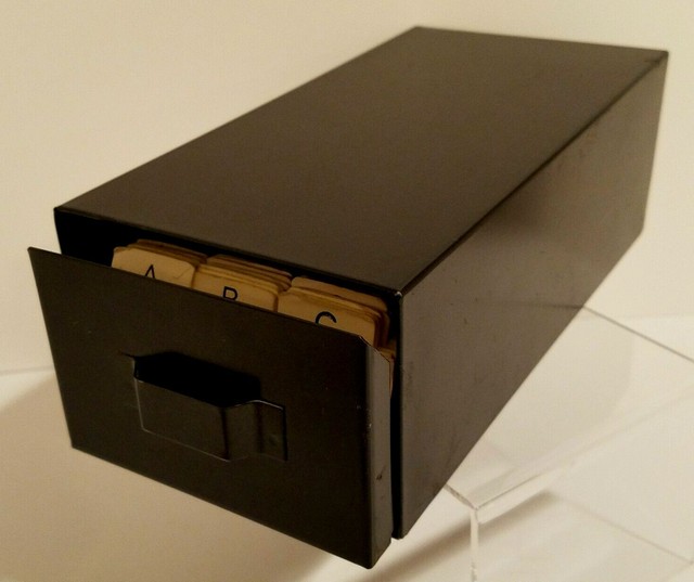 Buddy Products 2 Drawer Card File Steel 4 X 6 Inches Black 1646 For Sale Online Ebay