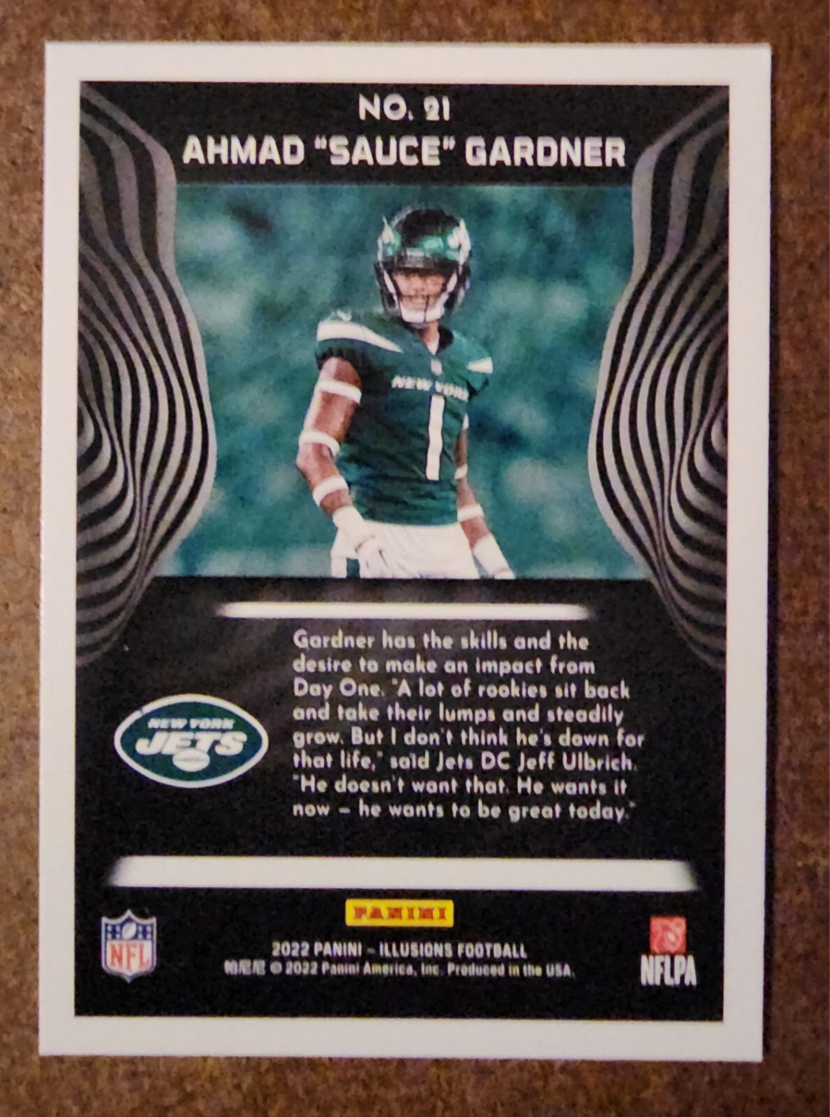 2022 Panini Illusions Ahmad Sauce Gardner RC 21 Rookie Card New York Jets eBay