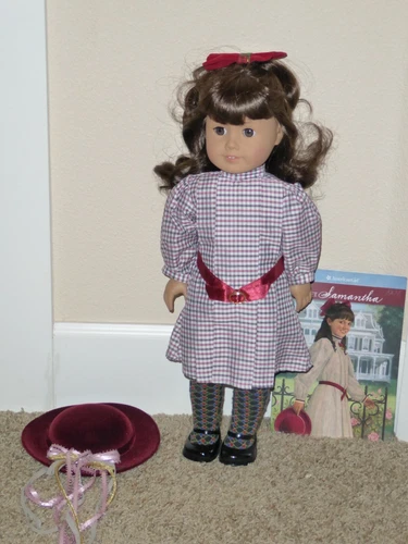 Mint American Girl Samantha Doll & Book & Hat