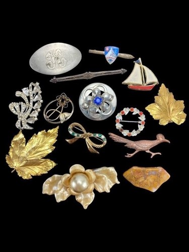 Fun Grouping of Antique and Vintage  Brooches and Pins