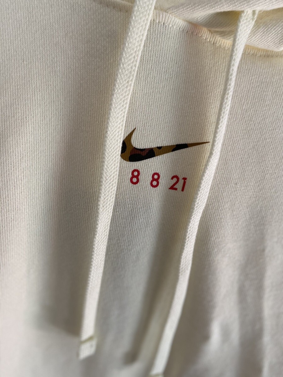 Nike SNKRS Day Hoodie 8/8/21 Size Large “Cream” Loose Fit Rare | eBay UK