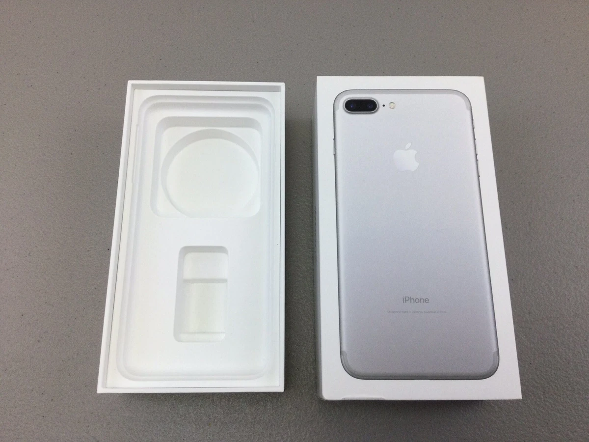 Original Apple iPhone 7 Plus 2016 for Model Silver 32 GB Empty Box Only