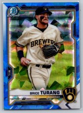 2021 Bowman Chrome #BCP-10 Brice Turang Sapphire BREWERS (B)