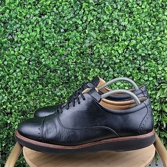 Samuel Hubbard Mens Market Cap Toe Leather Lace Up Oxford Black Size 10.5 Men main image 3
