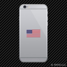 American Flag Cell Phone Sticker Mobile Die Cut america usa