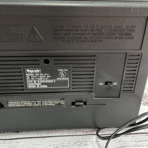 Rhapsody MULTIBAND Radio Cassette and CB RECEIVER MODEL RY-610 Vintage READ DESC - Picture 10 of 15