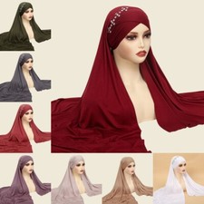 Instant Hijab Scarf Jersey Women Muslim Shawl Wrap Turban Bonnet Headscarf Niqab