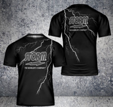 Sale Storm Black Lightning Pattern Best Gift Bowling Jersey T-Shirt Size S-5XL
