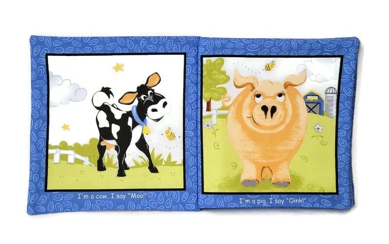 Barnyard Blues - Libros de tela suave para bebés, niños, niños, niñas, niños pequeños, niños Foto 2 de 4