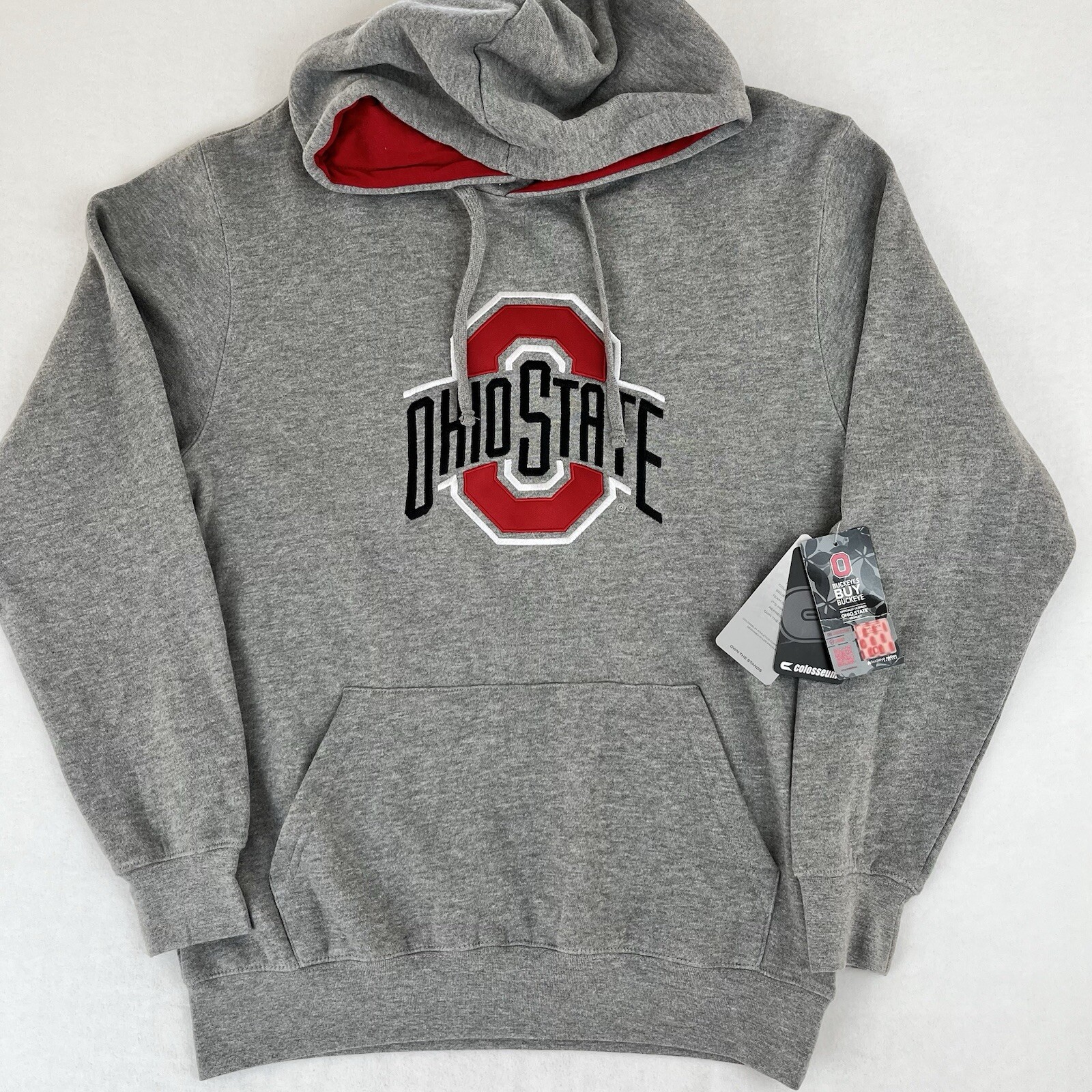 Colosseum Ohio State Buckeyes Men's Medium Hoodie Pockets Gray NCAA Stitched New