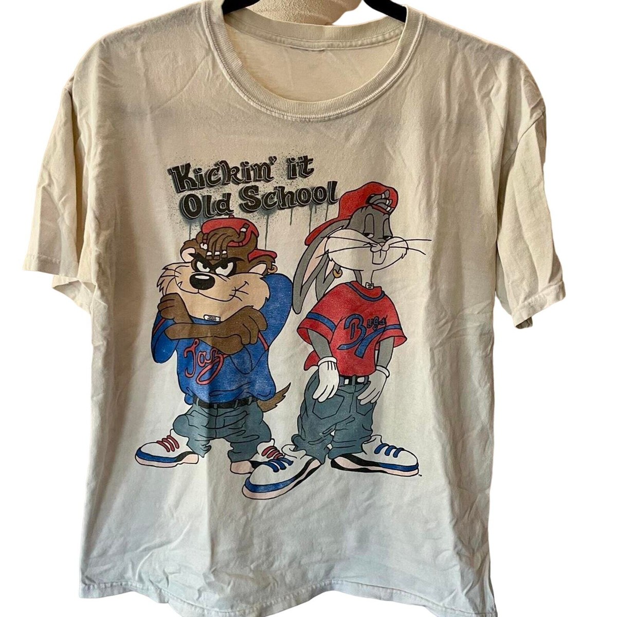 Vintage 90s Kickin It Old School Bugs and Taz Looney Tunes Criss