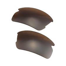 Walleva Brown Mr.Shield Polarized Replacement Lenses for Oakley Flak 2.0