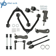 13PCS Front Upper Control Arm & Ball Joints Tie Rods For Chevy Tahoe GMC Yukon