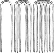 4-100x Heavy Duty Galvanised Steel Ground Stakes U Shaped Pegs Gazebo Fence Tent