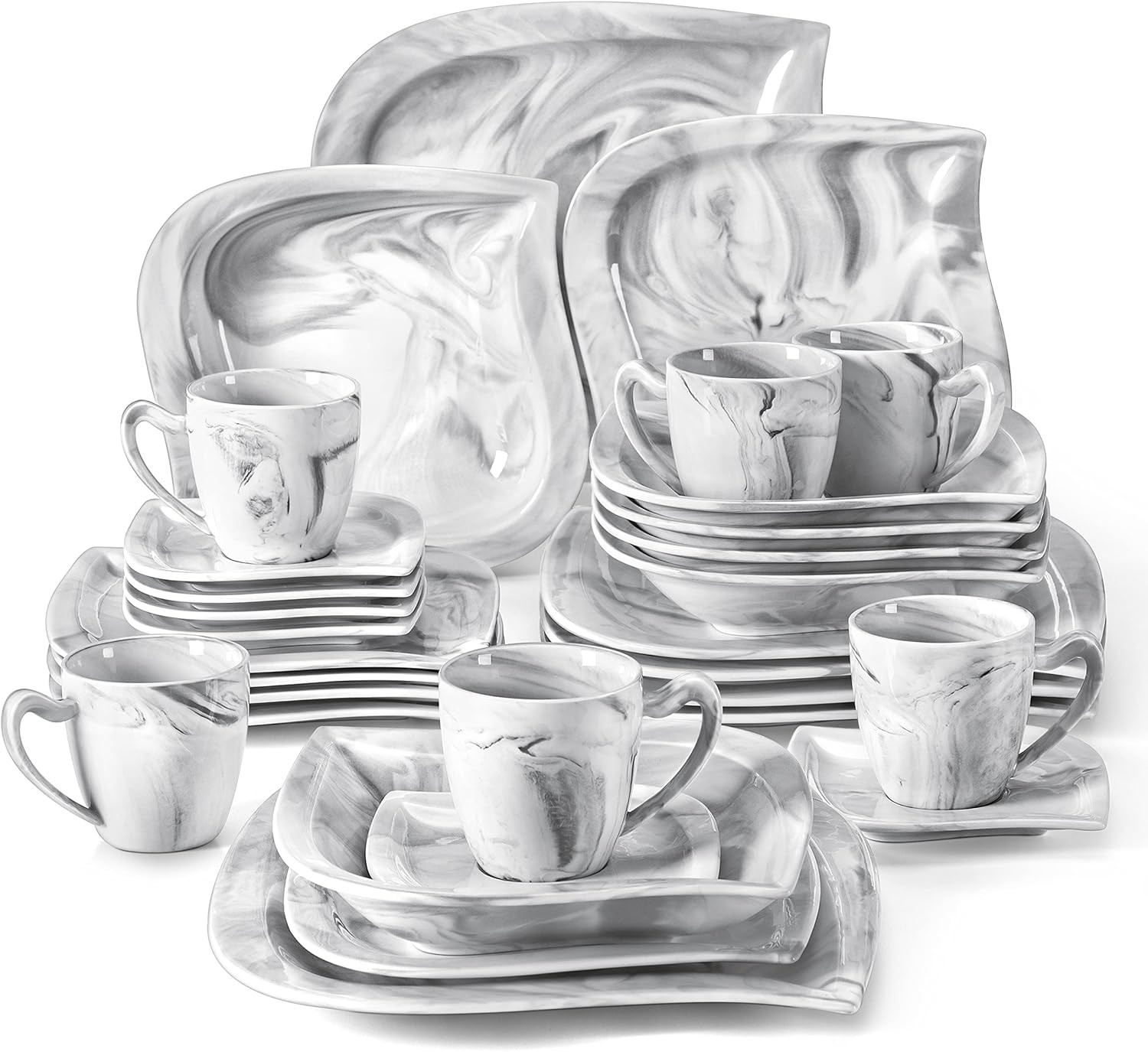 For 6 - Modern Porcelain Plates & Bowls