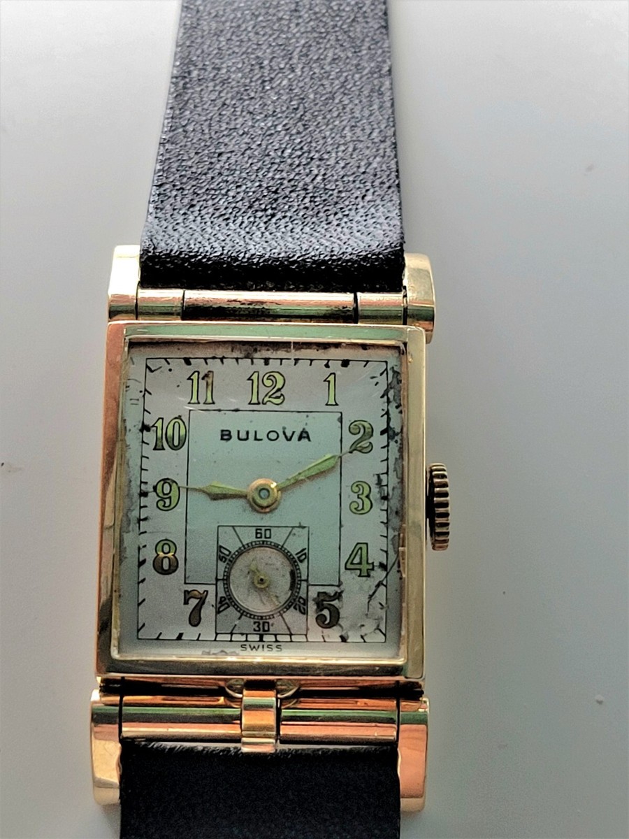 お得セット UP FLIP BULOVA Photo Vintage WIND MECHANICAL 1950'S Watch 3針+カレンダー