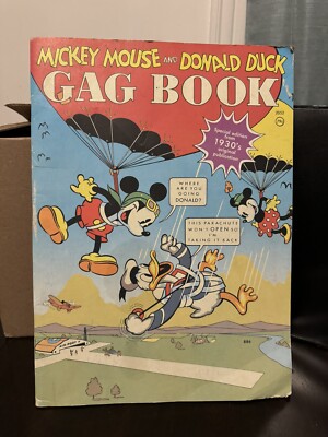 New Vintage Mickey Mouse and Donald Duck Gag Book WHITMAN PUBLISHING Unused