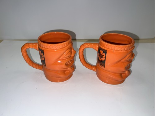 Set Of 2 Tiki Mug Orange Polynesian Heritage San Francisco Giants Ceramic Mug - Picture 2 of 8