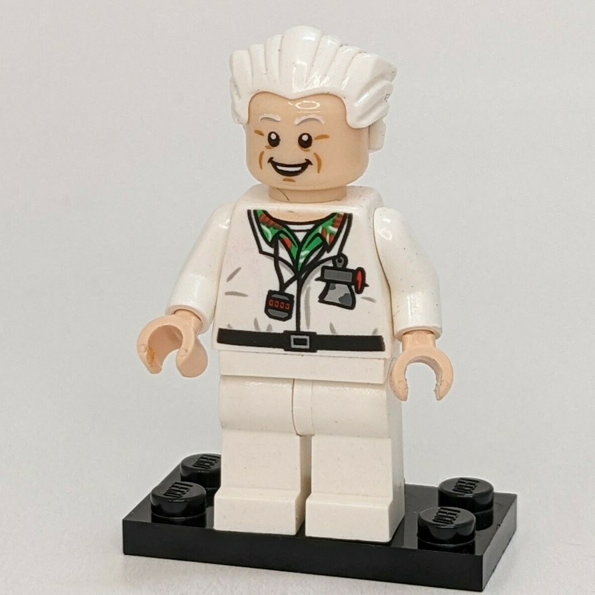 Lego Doc Brown Back to the Future Minifigure minifig The DeLorean