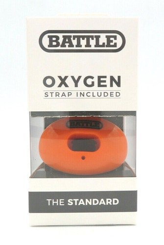 Battle Sports Science Standard Orange Oxygen Lip Protector Mouthguard Rugby - Photo 3/4