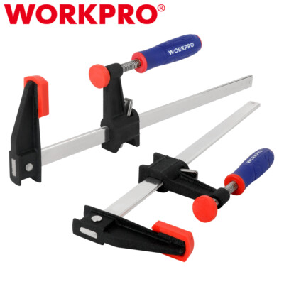 WORKPRO 2PC 12'' Steel Bar Clamps Set Quick-Release Wood Clamps 600Lbs Load Limit