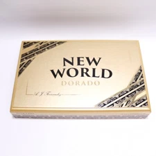 New World Figurados Dorado Empty Wood Cigar Box 11.25" x 7" x 2"