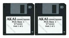 Akai S5000/S6000 Set of Two Floppy Disks Pick Bass 1 V71033